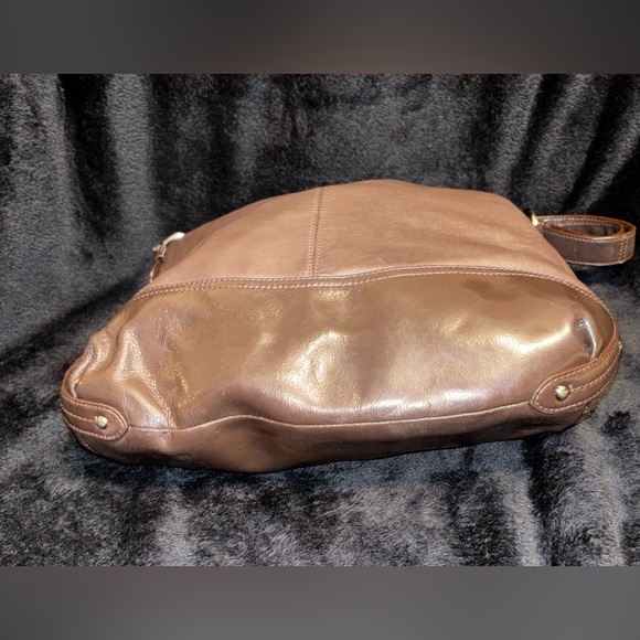 Coach Park Brown Leather Duffle F19726 Convertible Shoulder Crossbody Bag - Picture 5 of 13